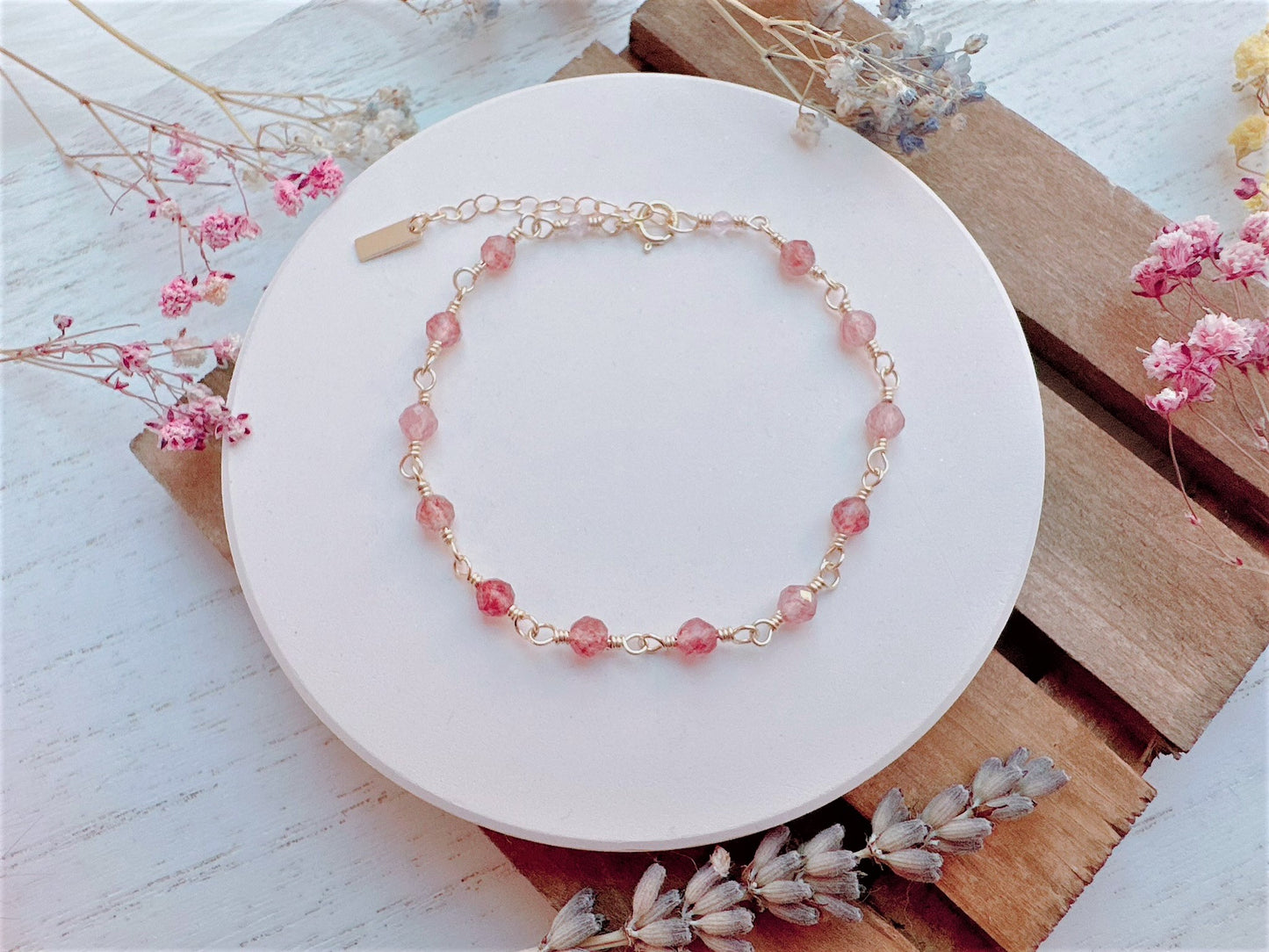 Strawberry Quartz Bracelet