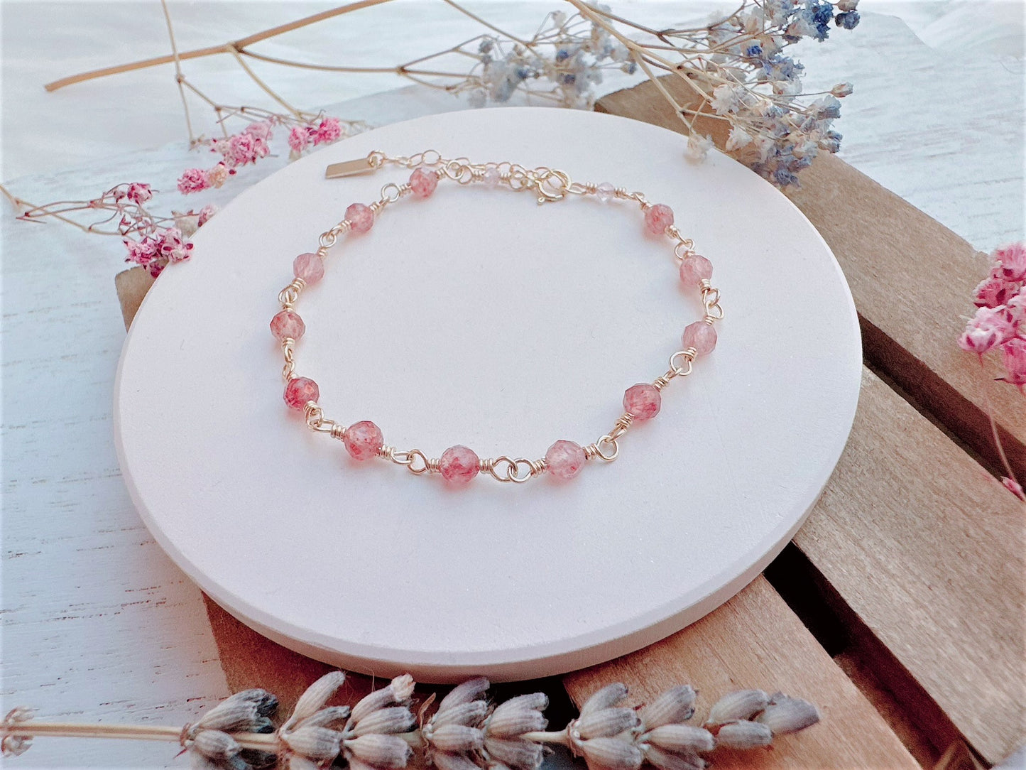 Strawberry Quartz Bracelet