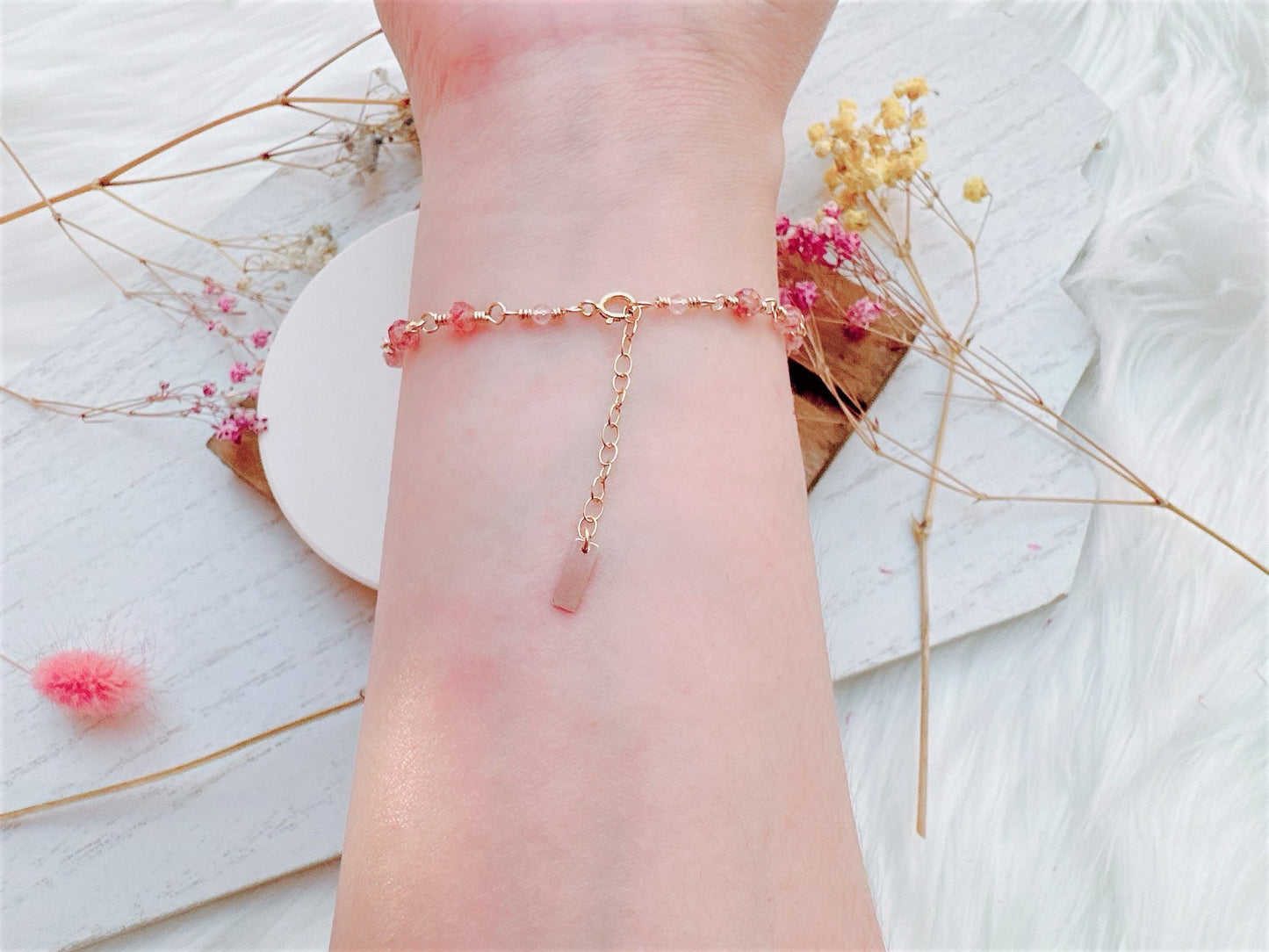 Strawberry Quartz Bracelet