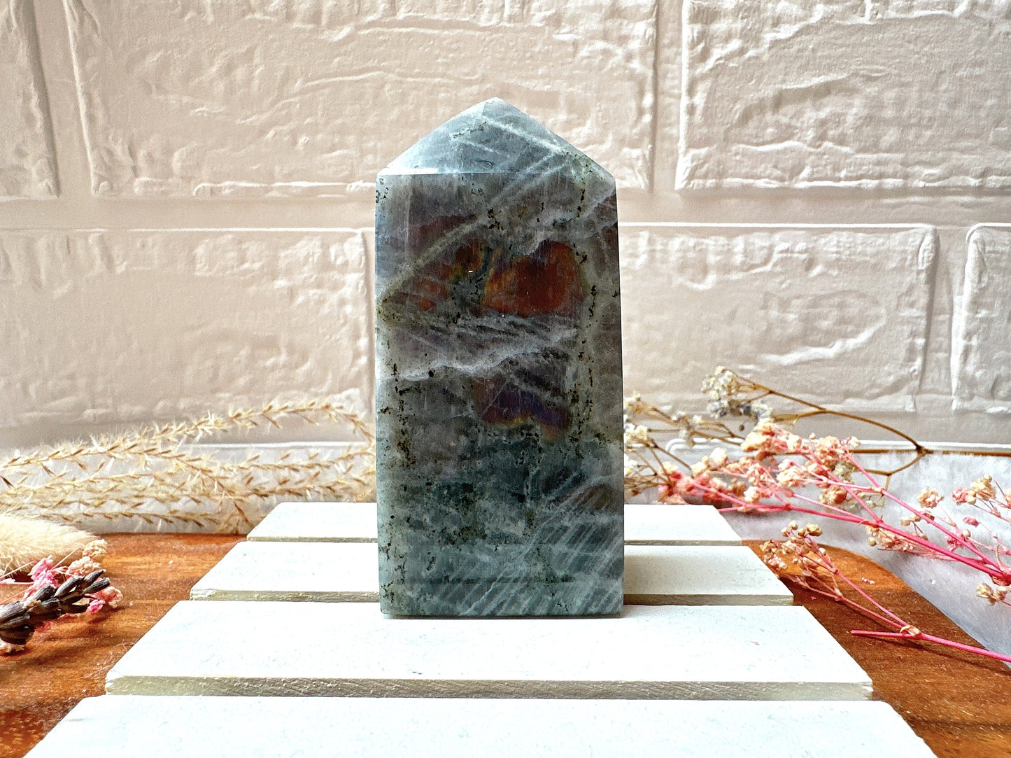 Sunset Labradorite Tower Obelisk