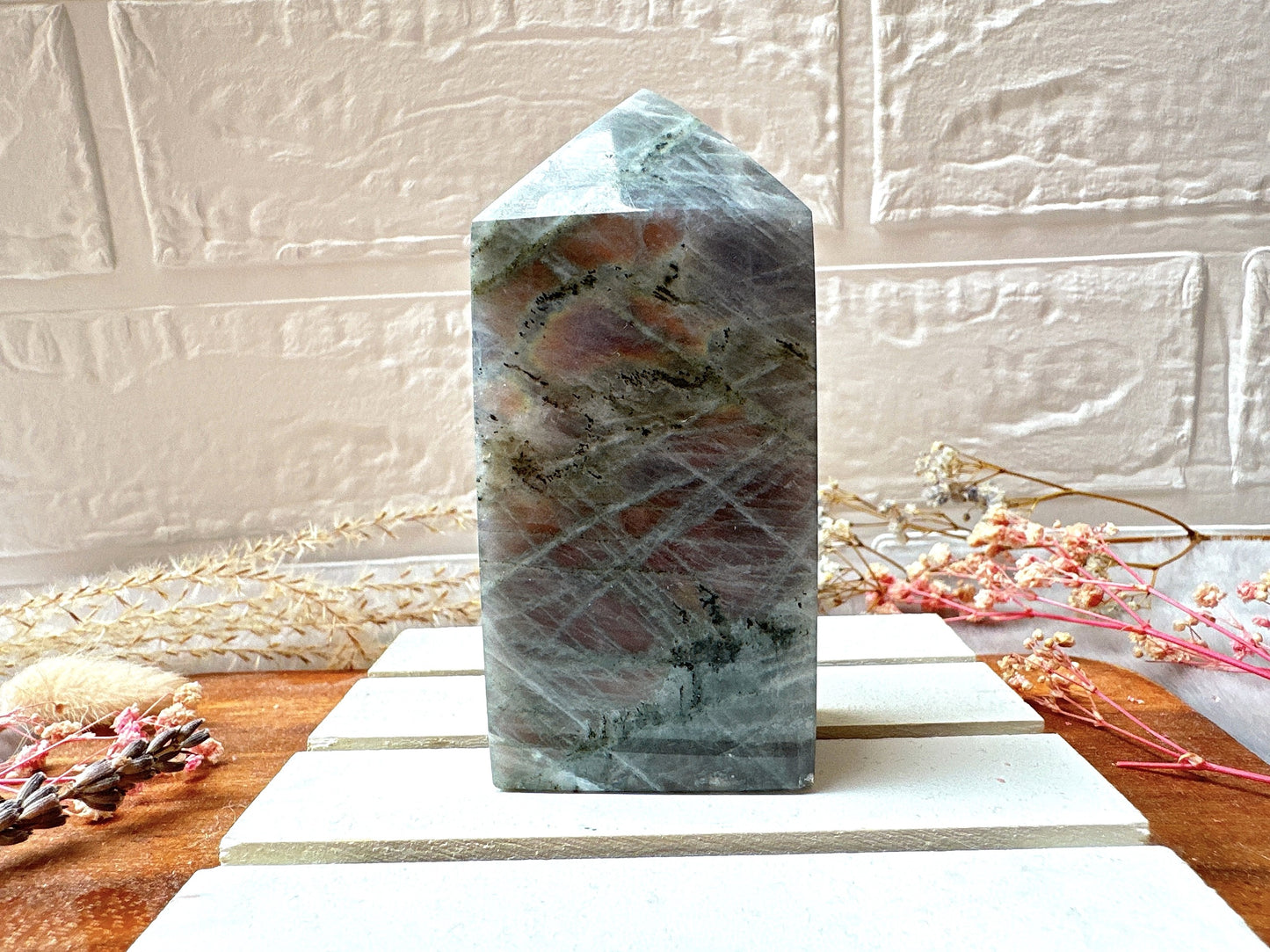 Sunset Labradorite Tower Obelisk