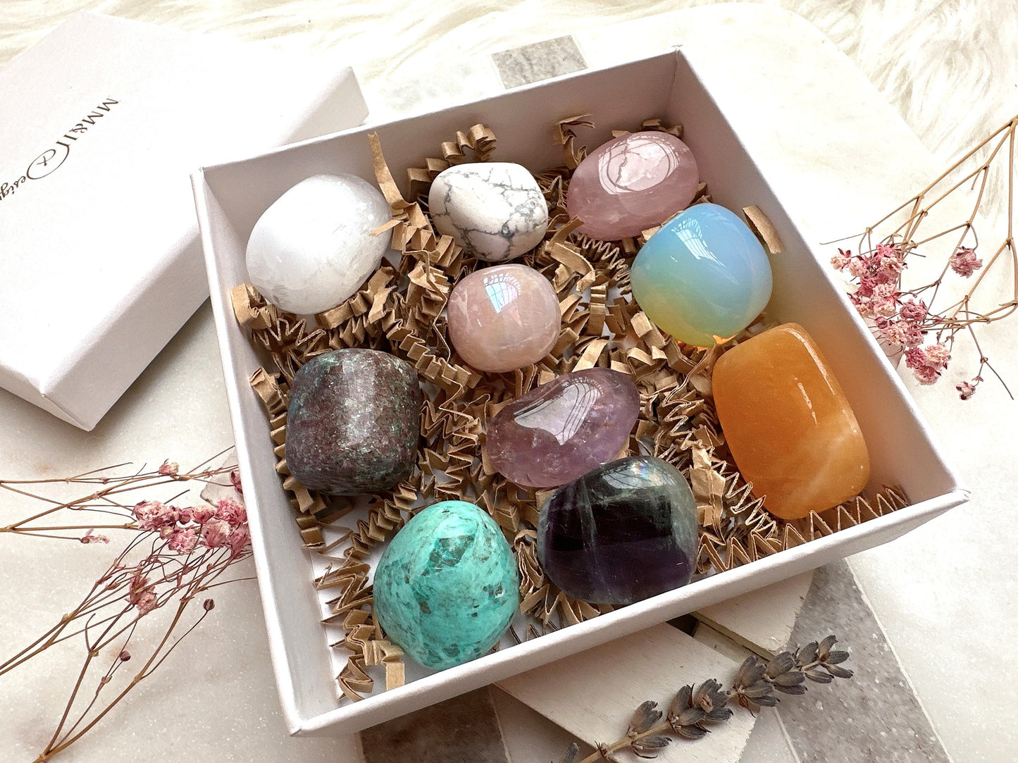 10 Pieces Mystery Crystal Tumbles Gift Box Set